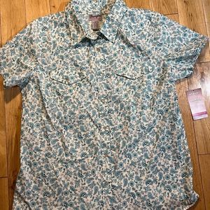 Wrangler Womens Western Pearl Snap Blouse Size XL